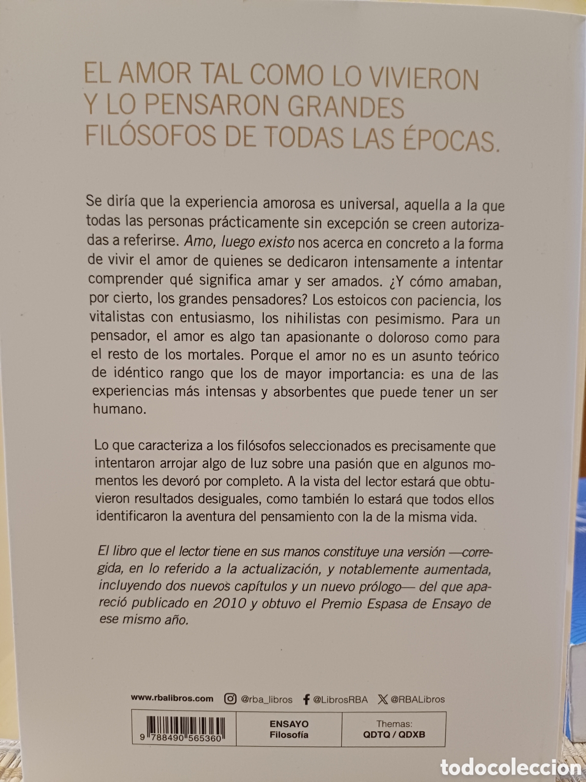 Libros: Amo luego existo. Manuel Cruz - Foto 2