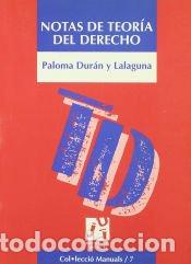 Libros: Notas de teor&iacute;a del derecho - Duran Lalaguna, Paloma