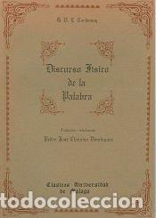 Libros: Discurso f&iacute;sico de la palabra - Cordemoy, G. de.