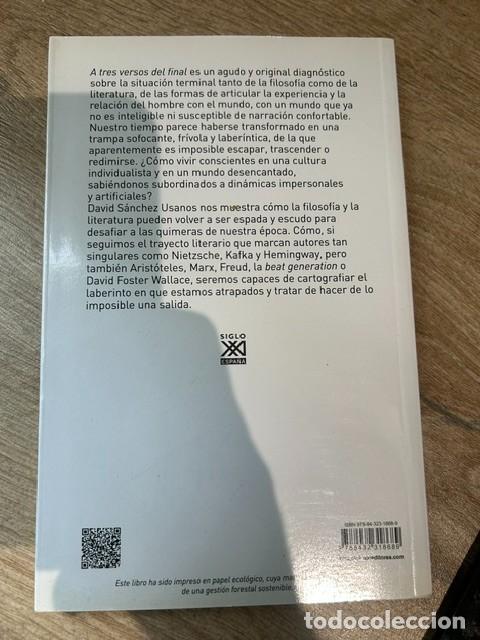 Libros: A tres versos del final -David S&aacute;nchez Usanos- - Foto 2