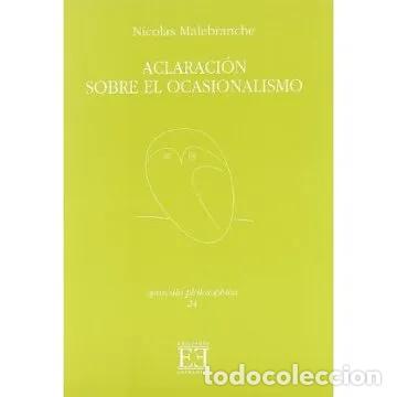 Libros: Nicolas Malebranche &ndash; Aclaraci&oacute;n sobre el ocasionalismo &ndash; LM