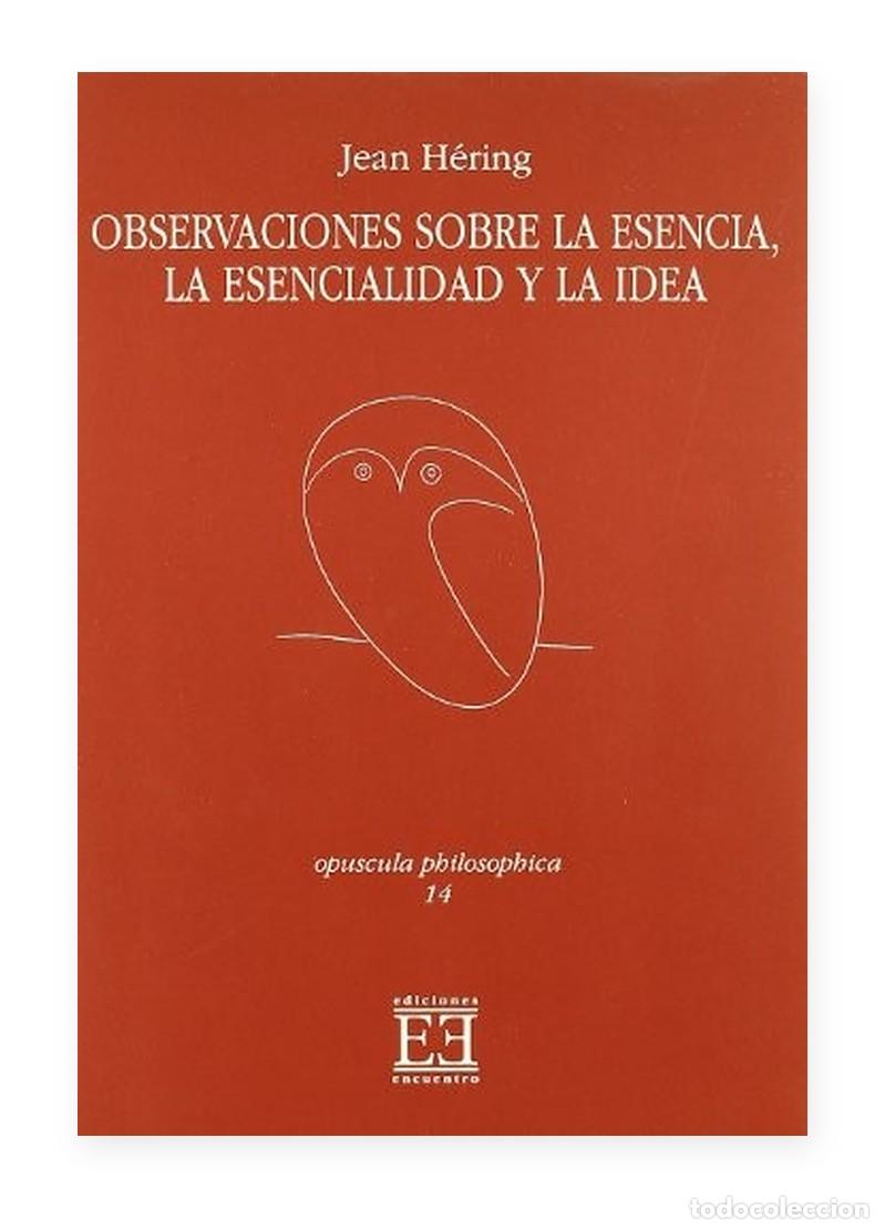Libros: Jean H&eacute;ring &mdash; Observaciones sobre la esencia, la esencialidad y la idea &mdash; LM