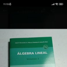 Livres: ALGEBRA LINEAL UNED. Lote 312680103