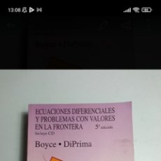 Livros: ECUACIONES DIFERENCIALES Y PROBLEMAS CON VALORES EN LA FRONTERA LIMUSA. Lote 312707923
