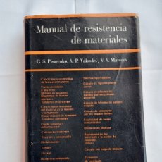Libros: MANUAL DE RESISTENCIA DE MATERIALES. EDITORIAL MIR.. Lote 323161488