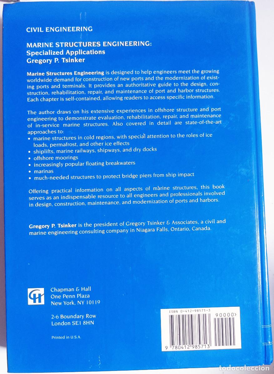 Libros: Marine Structures Engineering: Specialized Applications Gregory Tsinker - Foto 2