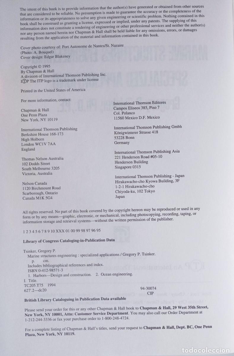 Libros: Marine Structures Engineering: Specialized Applications Gregory Tsinker - Foto 3
