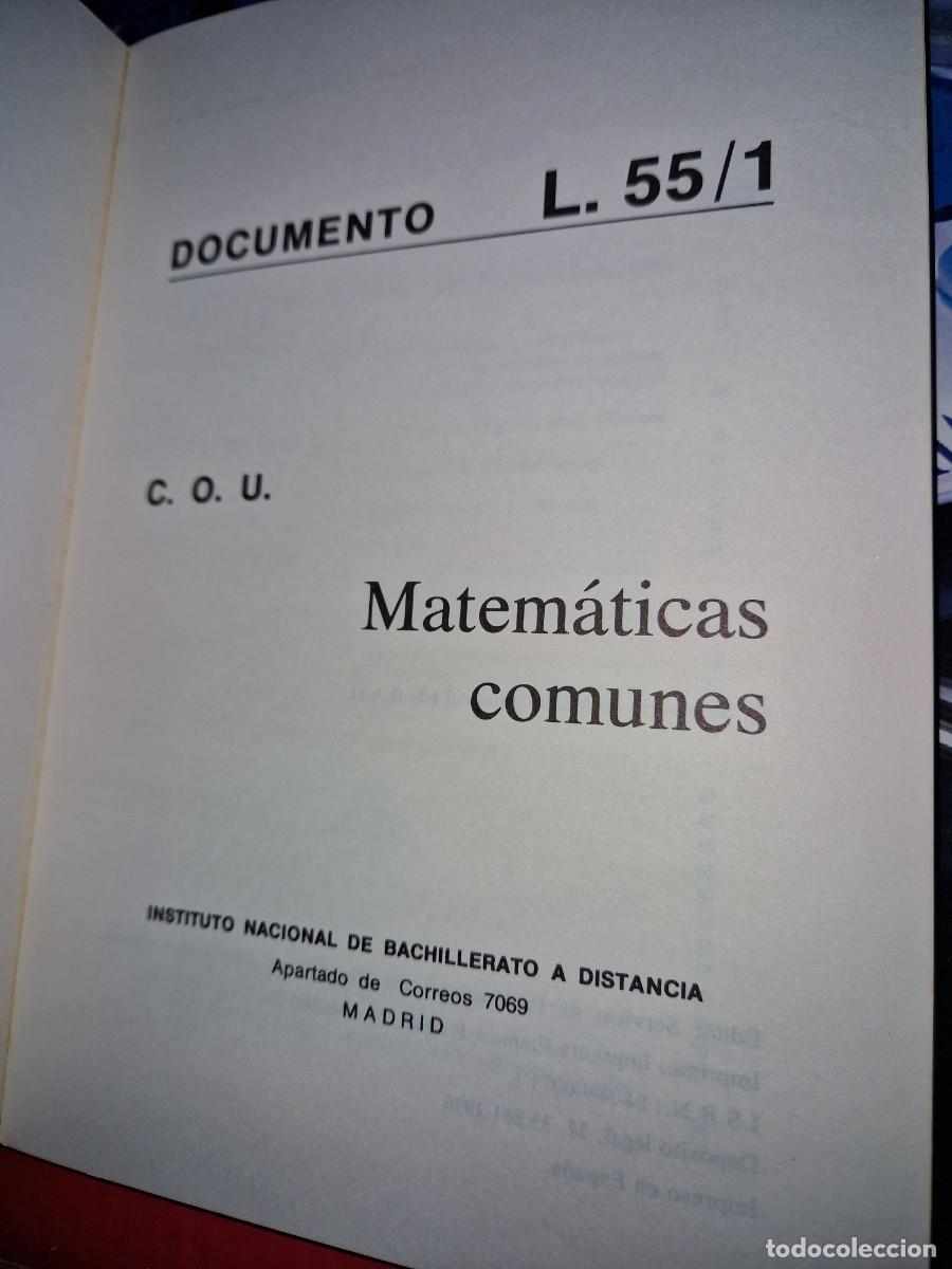 Libros: MATEMATICAS COMUNIES COU - Foto 2