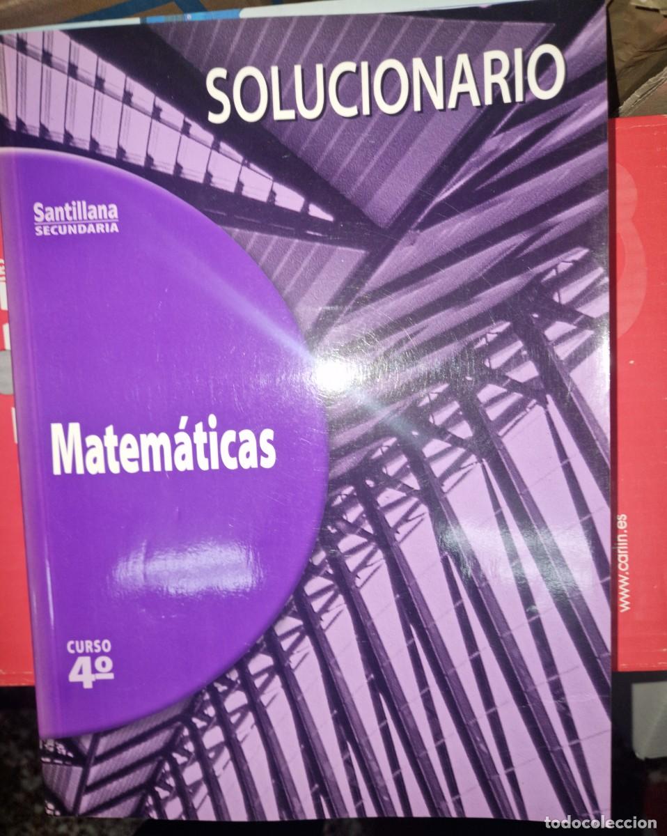 Libros: MATEMATICAS 4 CURSO BACHILLERATO. SOLUCIONARIO - SANTILLANA