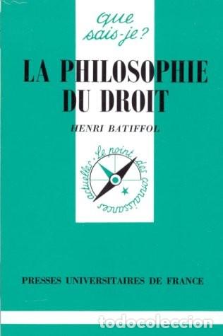 Libros: Henri Batiffol - La philosophie du droit - Foto 1