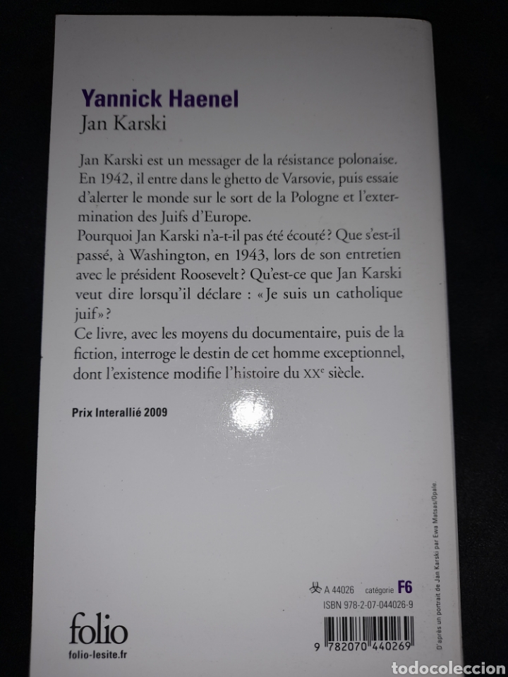 Libros: Jan Karski. Yannick Haenel - Foto 2