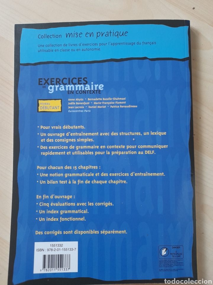 Libros: Exercices de grammaire en contexte. Nivel Debutant - Foto 2