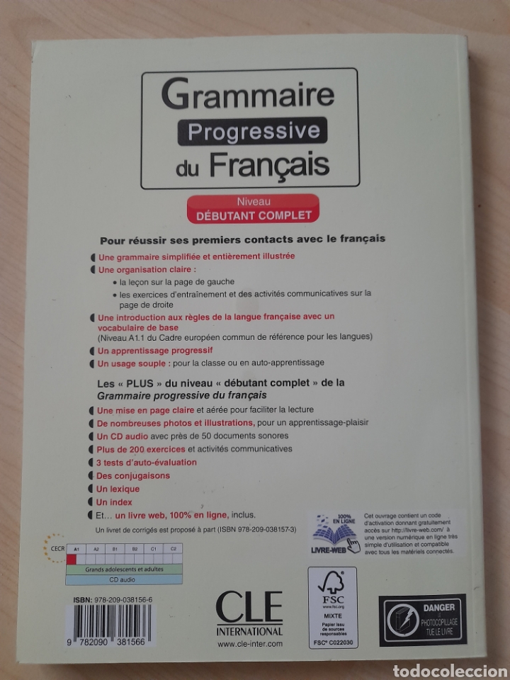 Libros: Grammaire progressive du fran&ccedil;ais. Debutant complet - Foto 2