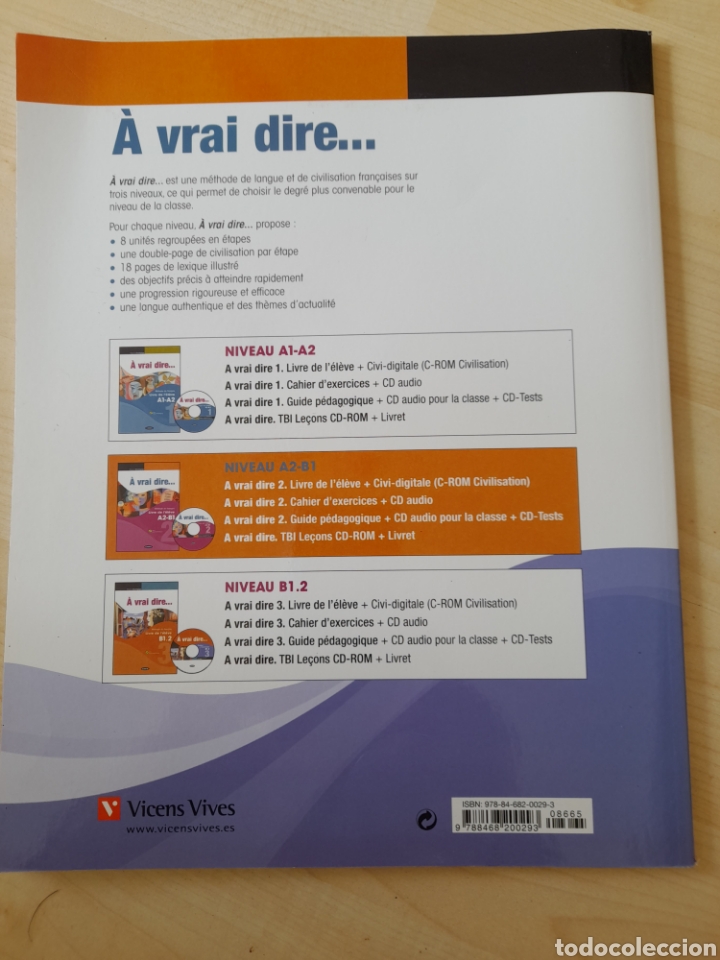 Libros: &Agrave; vrai dire.. 2. A1_B2. M&eacute;todo de franc&eacute;s y cuaderno de ejercicios - Foto 4