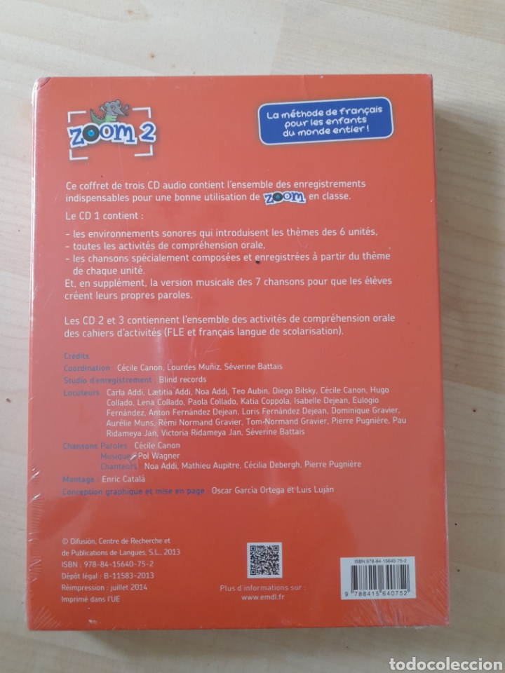 Libros: Zoom 2. M&eacute;todo de franc&eacute;s. A1.2. 3 Audio CDs - Foto 2