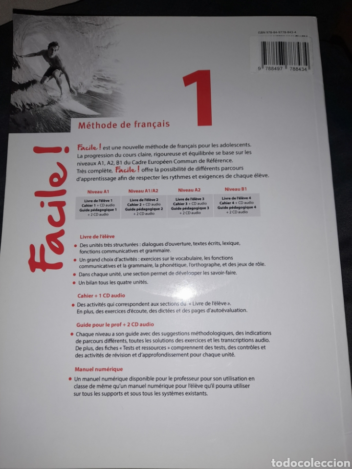 Libros: Facile 1. A1. Cuaderno de ejercicios. Franc&eacute;s - Foto 2