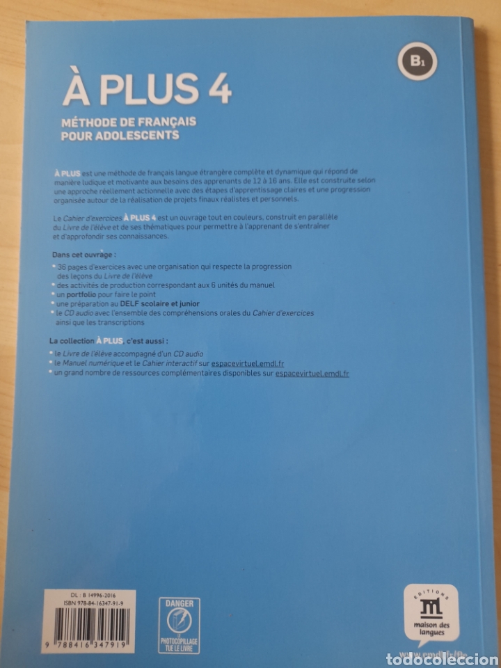 Libros: &Agrave; plus 4. Cuaderno de ejercicios. Franc&eacute;s - Foto 2