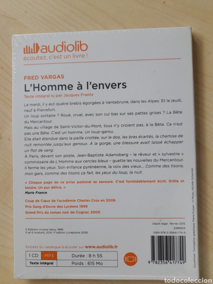 Libros: Lhomme &agrave; lenvers. Fred Vargas . Audiolibro - Foto 2