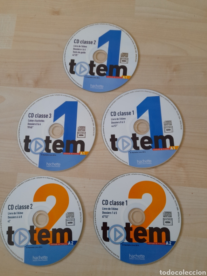 Libros: T&oacute;tem 1 y 2. Classe CD. M&eacute;todo de franc&eacute;s - Foto 1