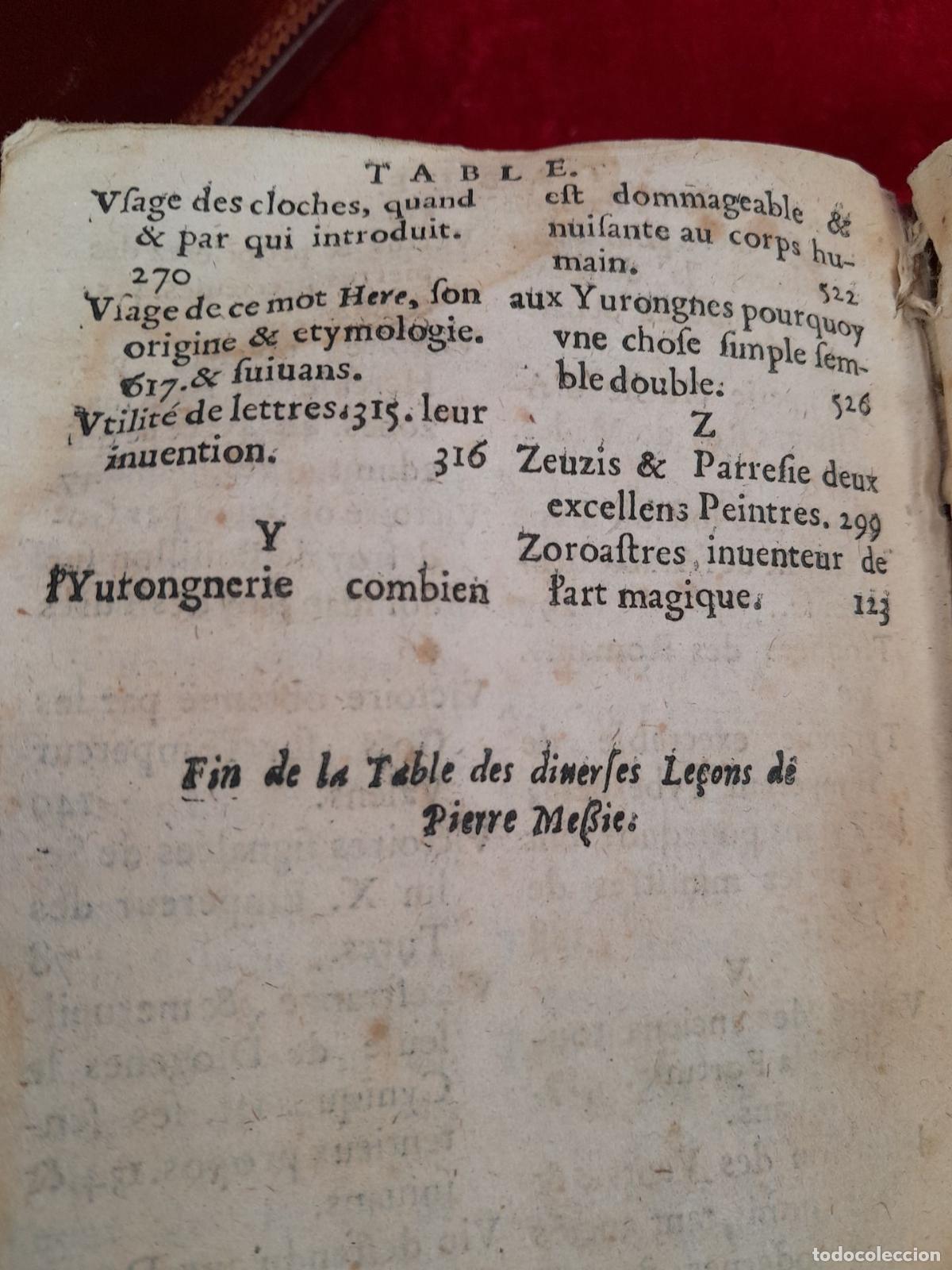 Libros: L-175. LES DIVERSES LE&Ccedil;ONS DE PIERRE MESSIE. A&Ntilde;O 1643 - Foto 5