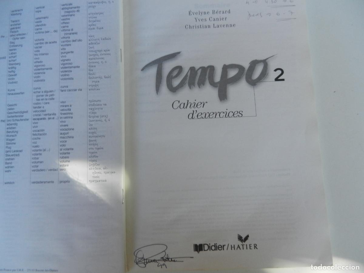 Libros: TEMPO 2 CAHIER DEXERCICES - HATIER - DIDIER - EDELSA CON CD - Foto 3