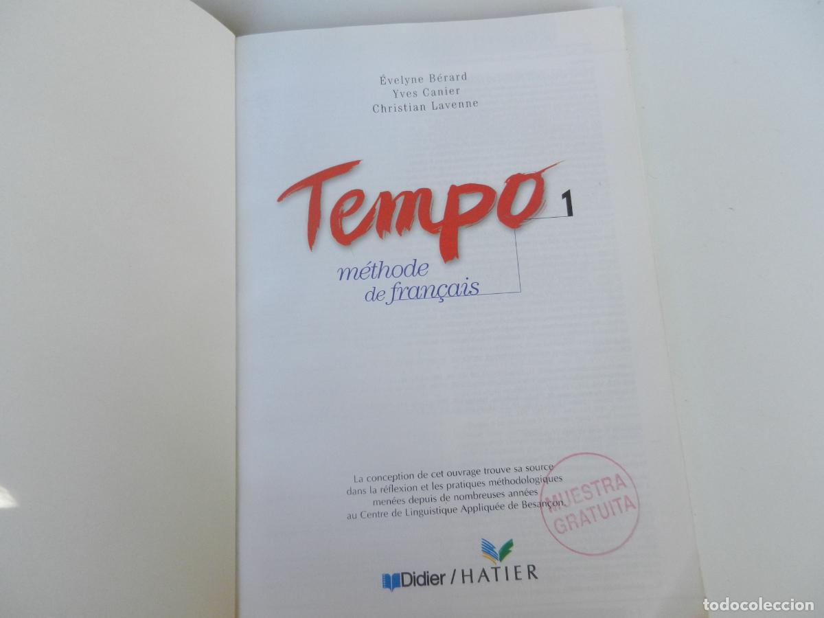 Libros: TEMPO 1 M&Eacute;THODE DE FRAN&Ccedil;AIS - HATIER - DIDIER - EDELSA -1996 - Foto 2