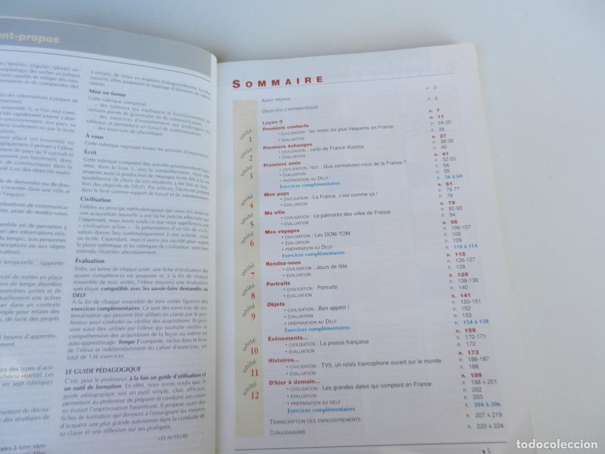Libros: TEMPO 1 M&Eacute;THODE DE FRAN&Ccedil;AIS - HATIER - DIDIER - EDELSA -1996 - Foto 3
