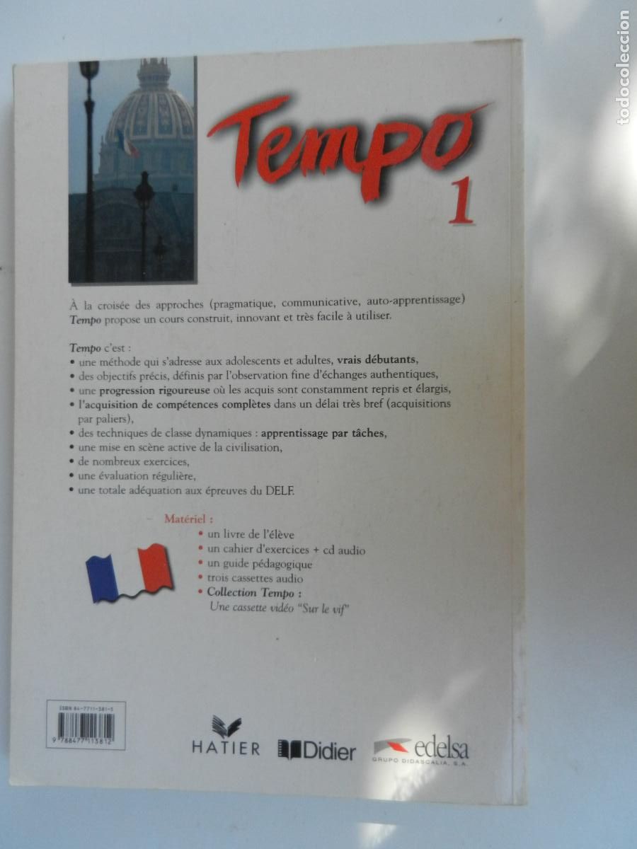 Libros: TEMPO 1 M&Eacute;THODE DE FRAN&Ccedil;AIS - HATIER - DIDIER - EDELSA -1996 - Foto 7