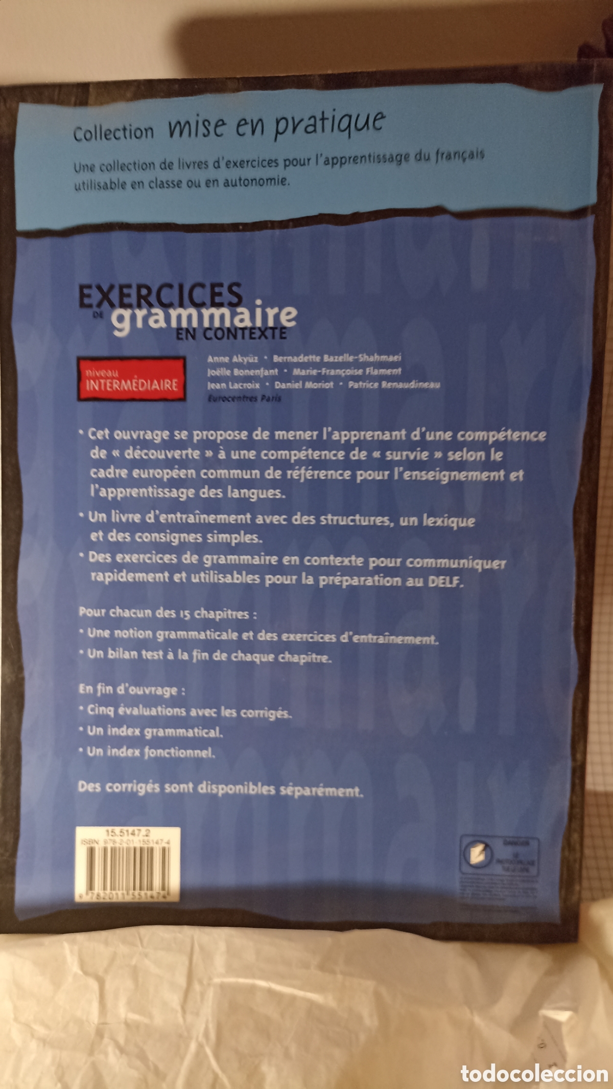 Libros: Exercices de grammaire en contexte : niveau interm&eacute;diaire, un libro de ejercicios de gram&aacute;tica franc - Foto 4