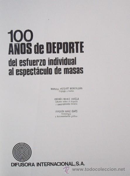 Coleccionismo deportivo: 100 A&Ntilde;OS DE DEPORTE - Foto 3