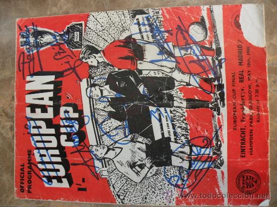Coleccionismo deportivo: PROGRAMA ORIGINAL FINAL COPA DE EUROPA 1960 FIRMADO POR - Foto 1