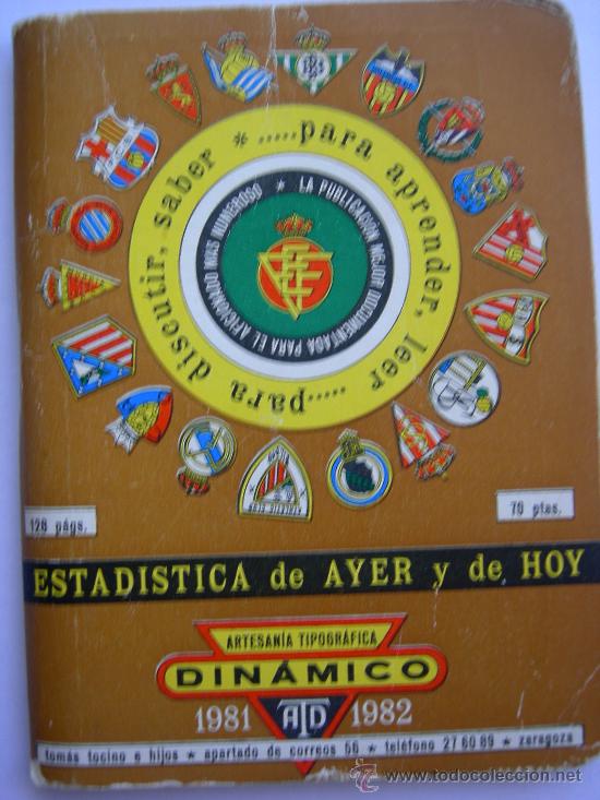 Coleccionismo deportivo: dinamico 1981-1982 estadistica de ayer y hoy - Foto 1