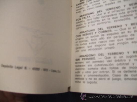 Coleccionismo deportivo: MINI-REGLAMENTO DE FUTBOL - 1973 - EDICIONES VERTICE - - Foto 3
