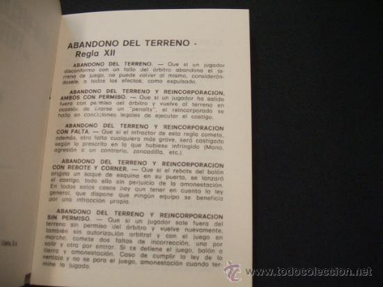 Coleccionismo deportivo: MINI-REGLAMENTO DE FUTBOL - 1973 - EDICIONES VERTICE - - Foto 4