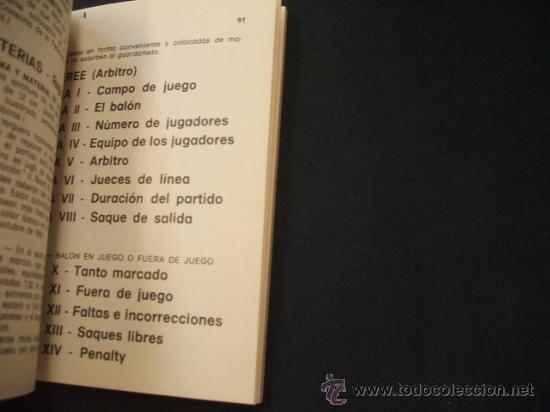 Coleccionismo deportivo: MINI-REGLAMENTO DE FUTBOL - 1973 - EDICIONES VERTICE - - Foto 6