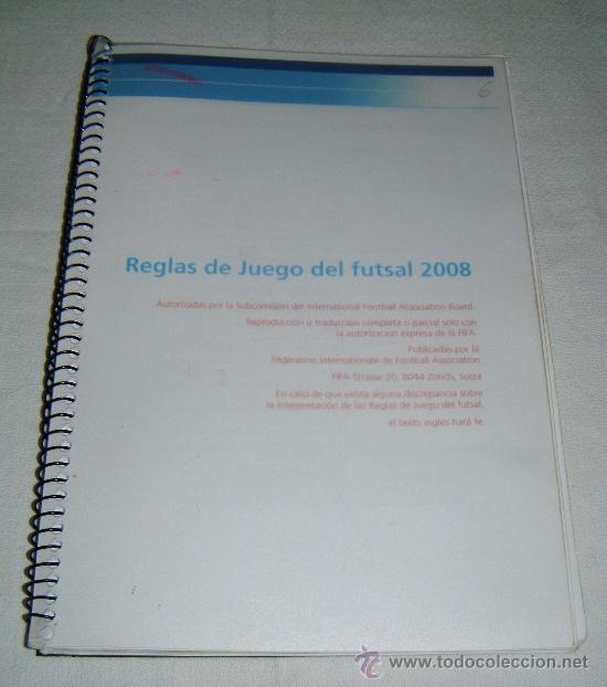 Coleccionismo deportivo: reglas de juego del futsal 2008 - Foto 1