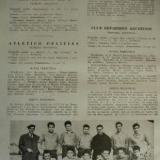 Coleccionismo deportivo: CLUB DE FUTBOL AGUSTINOS ZARAGOZA .FUTBOL,NOMBRES DE JUGADORES.AÑO 1958-59.1 HOJA