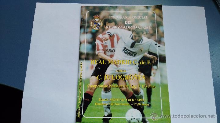 Coleccionismo deportivo: PROGRAMA DE FUTBOL  REAL MADRID  LOGRO&Ntilde;ES TEMPORADA 93 94 - Foto 1