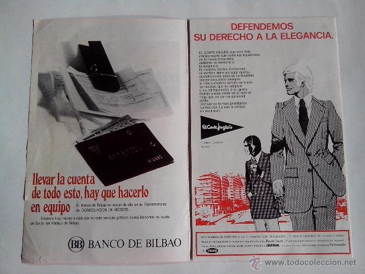 Coleccionismo deportivo: PROGRAMA OFICIAL ATHLETIC - GRANADA 1972 FOTO JAVIER CLEMENTE - Foto 2