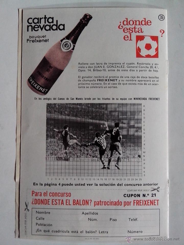 Coleccionismo deportivo: PROGRAMA OFICIAL ATHLETIC - GRANADA 1972 FOTO JAVIER CLEMENTE - Foto 5