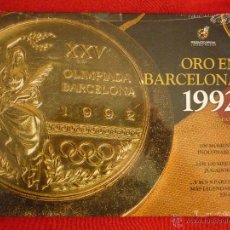 Coleccionismo deportivo: LIBRO - ORO EN BARCELONA 1992 - REAL FEDERACION ESPAÑOLA DE FUTBOL- PRECINTADO - INCLUYE DVD !!. Lote 54870848