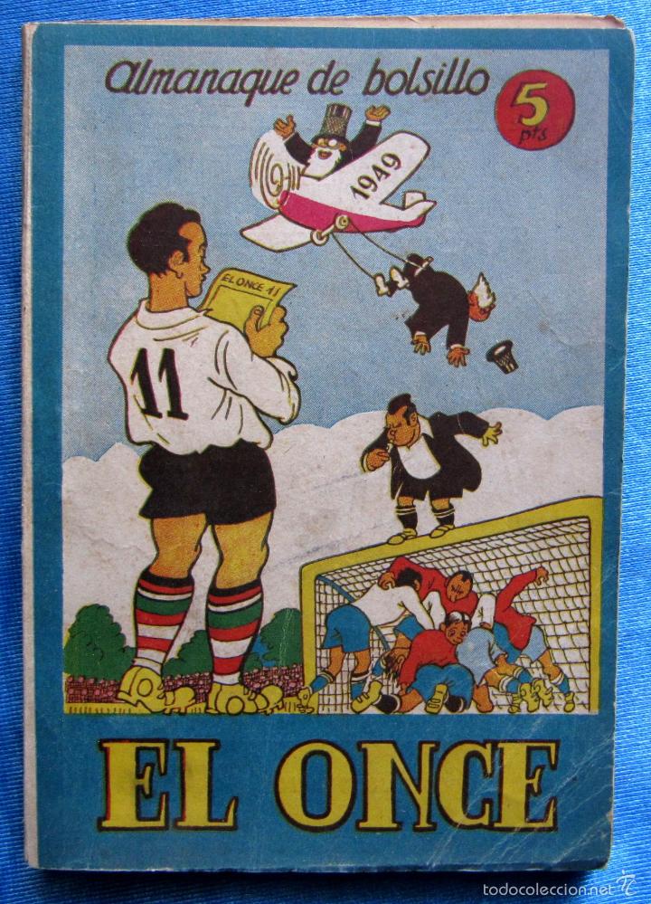 Coleccionismo deportivo: ALMANAQUE DE BOLSILLO 1949, EL ONCE. - Foto 1