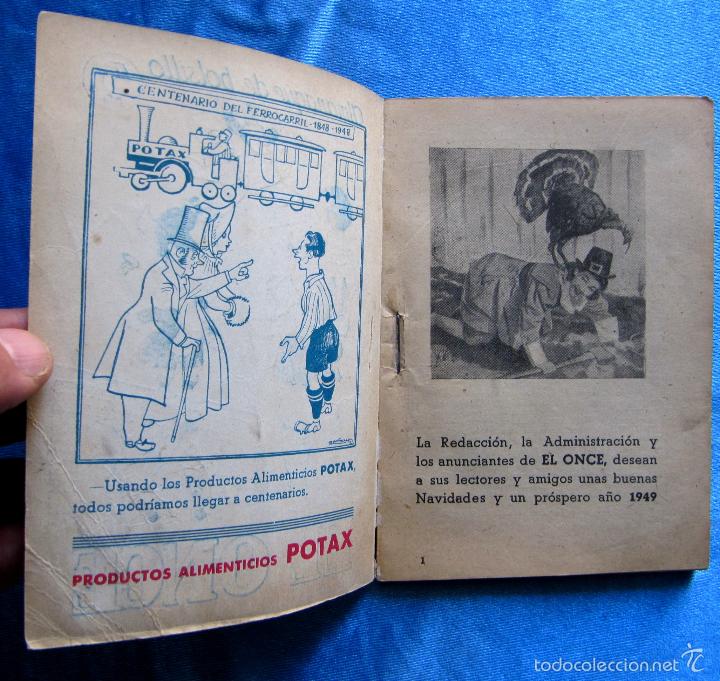 Coleccionismo deportivo: ALMANAQUE DE BOLSILLO 1949, EL ONCE. - Foto 2