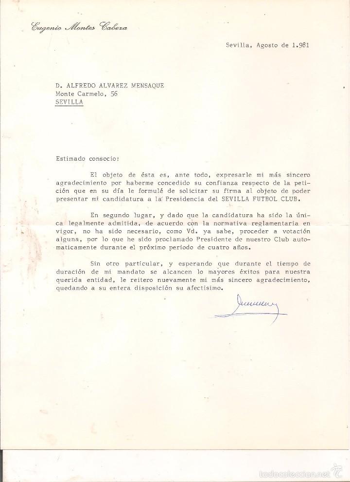 Coleccionismo deportivo: LAS RAZONES DE EUGENIO MONTES CABEZA. LIBRO BLANCO 1981.  (P/D72) - Foto 2