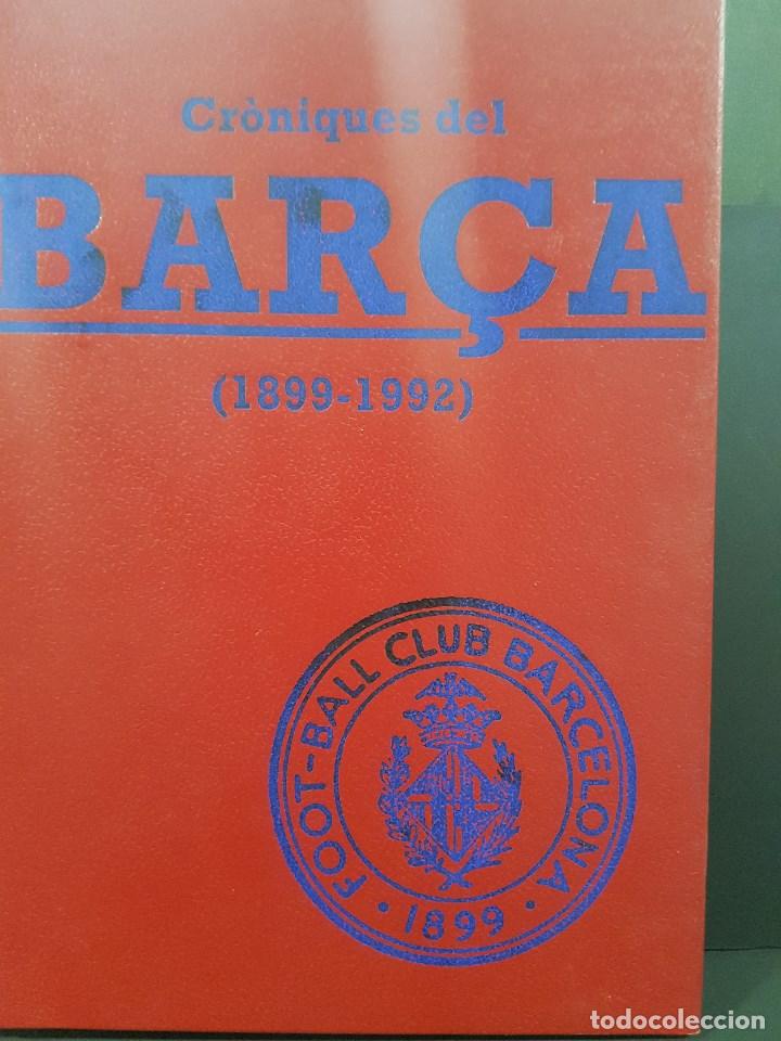 Coleccionismo deportivo: CR&Ograve;NIQUES DEL BAR&Ccedil;A ( 1899-1992) IL.LUSTRAT EN CATAL&Agrave;. - Foto 1
