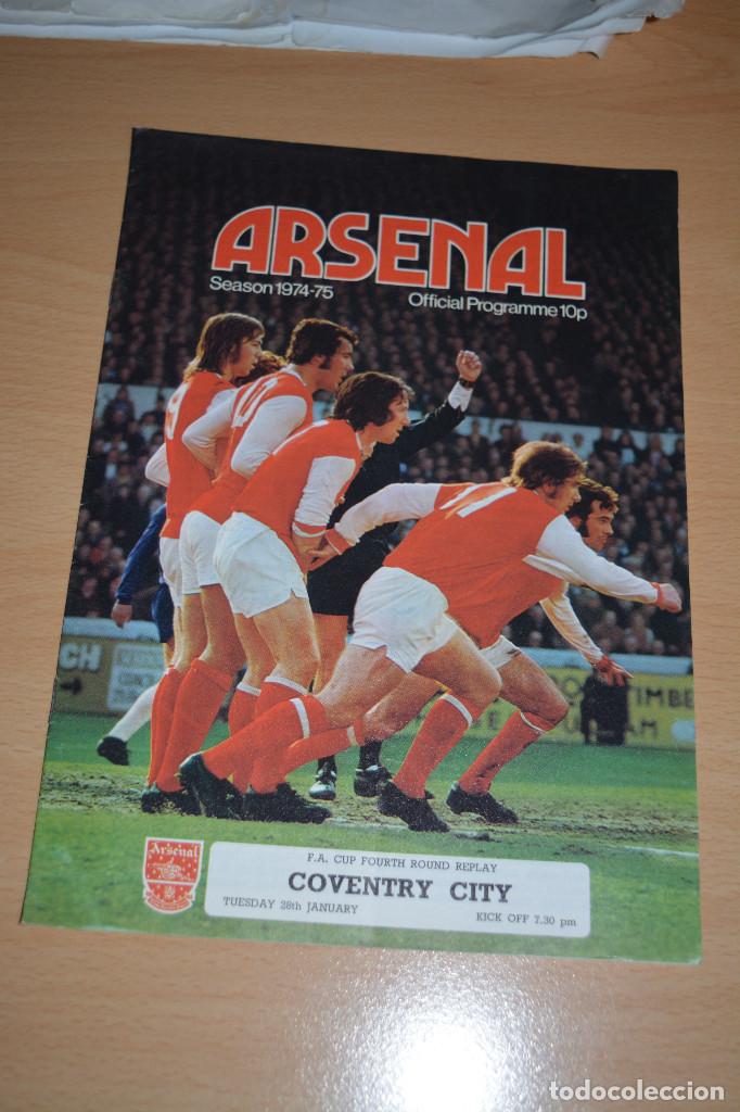 Coleccionismo deportivo: OFFICIAL PROGRAMME SEASON 1974-75 FA CUP ARSENAL-COVENTRY - Foto 1