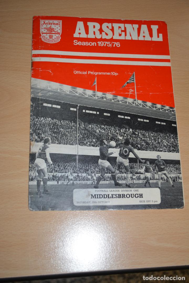 Coleccionismo deportivo: OFFICIAL PROGRAMME SEASON 1975-76 DIVISION ONE ARSENAL-MIDDLESBORUGH - Foto 1
