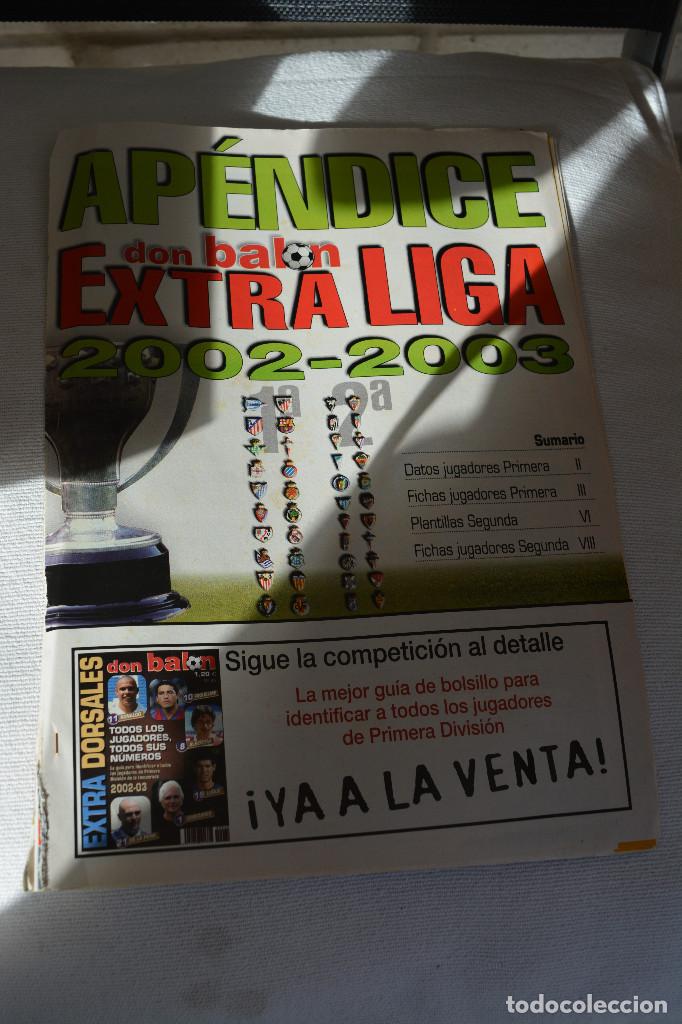 Coleccionismo deportivo: DON BALON APENDICE EXTRA LIGA 2002-03 - Foto 1