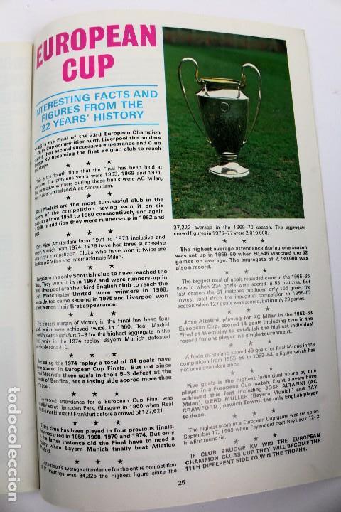 Coleccionismo deportivo: PO-25.FINAL EUROPEAN CHAMPION CLUBS CUP. FINAL CLUB BRUGGE KV - LIVERPOOL F.C. WEMBLEY MAY 1978. - Foto 12 - 141569822