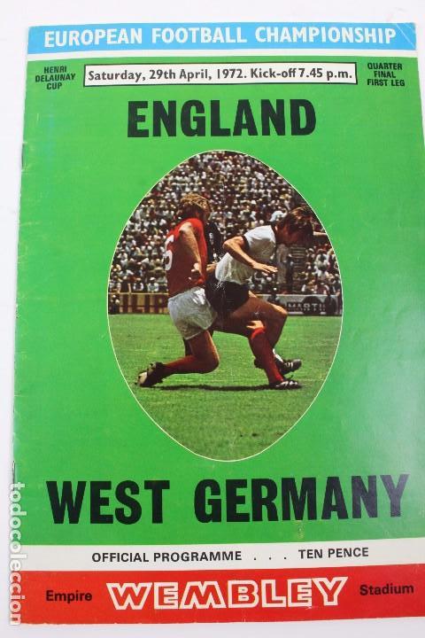 PO-23.ENGLAND - WEST GERMANY. 19.04.1972, OFFICIAL PROGRAMME EUROPEAN FOOTBALL CHAMPIONSHIP. (Coleccionismo Deportivo - Libros de Fútbol)